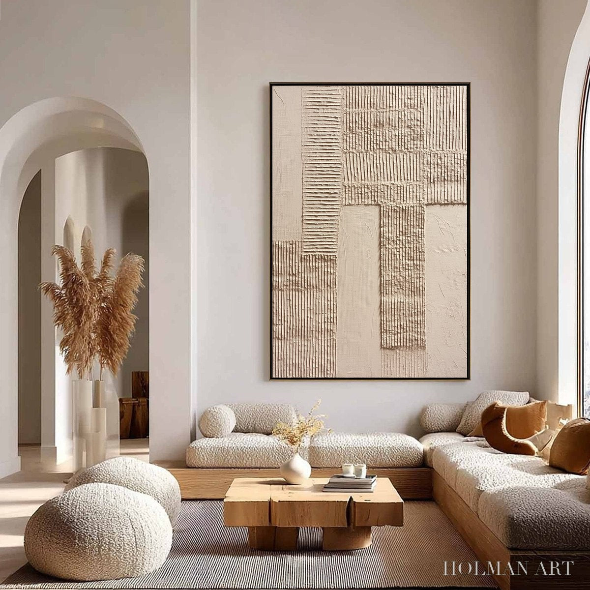 HOLMAN ART Terra Alba – Textured Wabi Sabi Minimalist Abstract Painting - image 4
