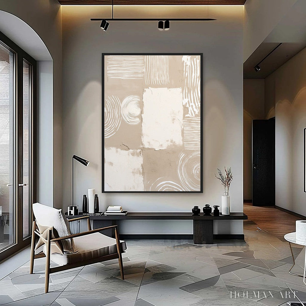 HOLMAN ART Terra Forma – Textured Minimalist Abstract Painting in Neutral Tones - image 2