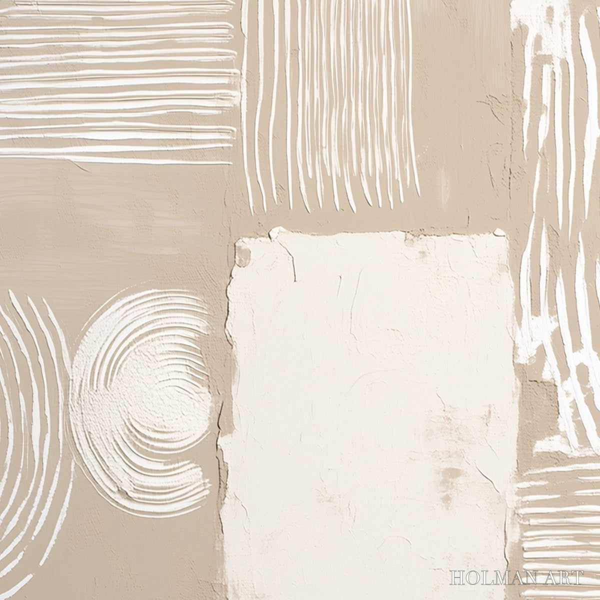 HOLMAN ART Terra Forma – Textured Minimalist Abstract Painting in Neutral Tones - image 3