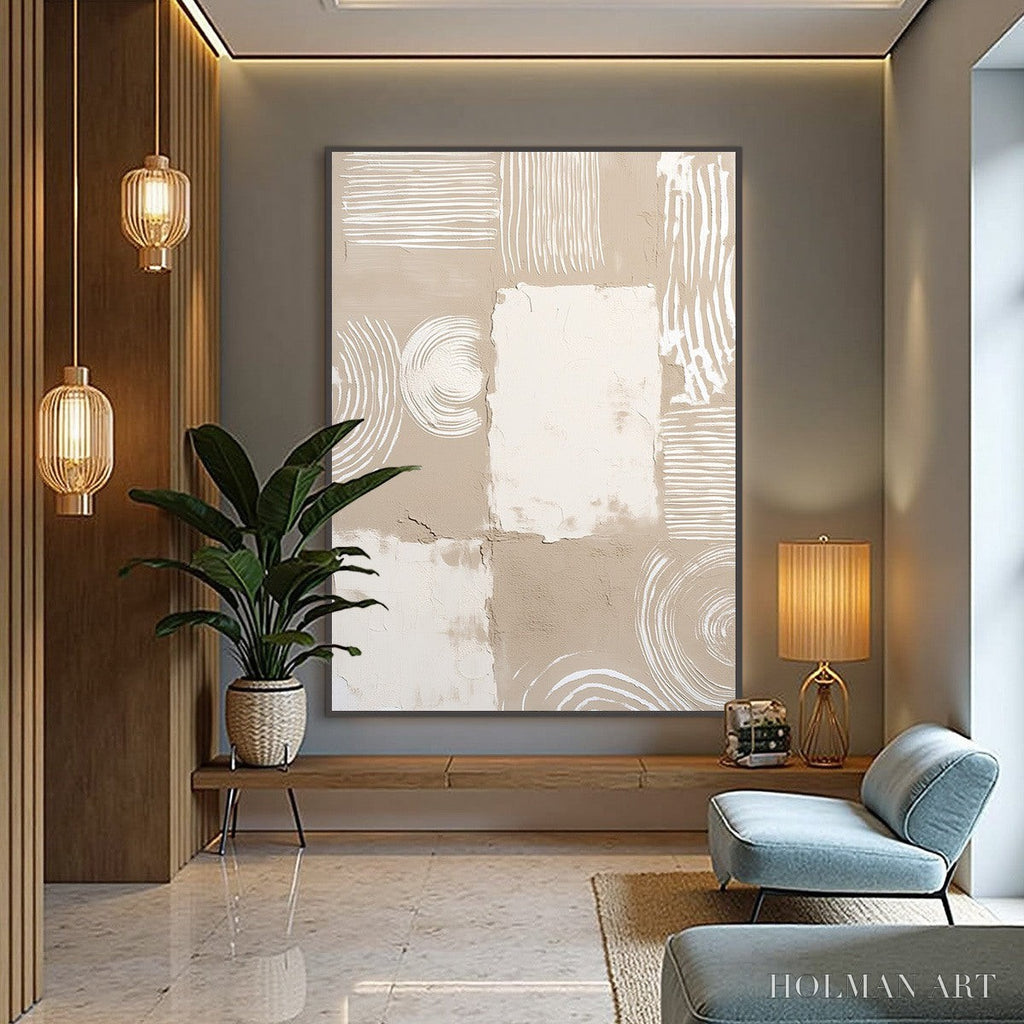 HOLMAN ART Terra Forma – Textured Minimalist Abstract Painting in Neutral Tones - image 4