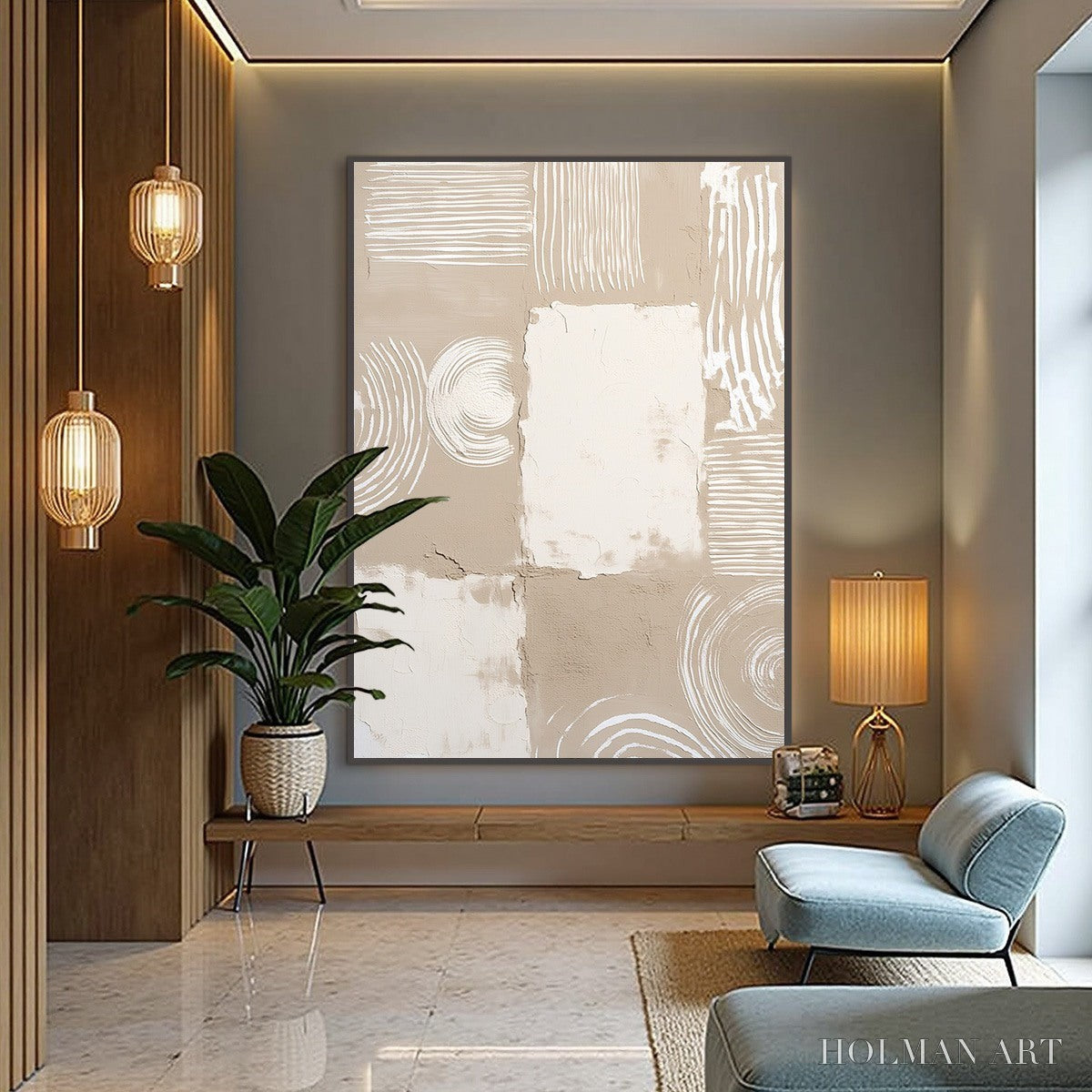 HOLMAN ART Terra Forma – Textured Minimalist Abstract Painting in Neutral Tones - image 4