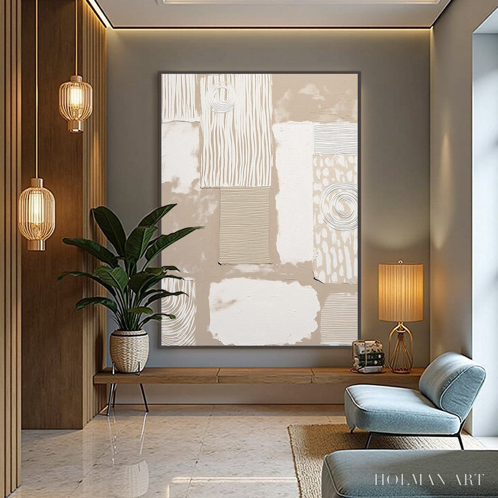 HOLMAN ART Urban Artifacts – Large Textured Minimalist Abstract Painting - image 4