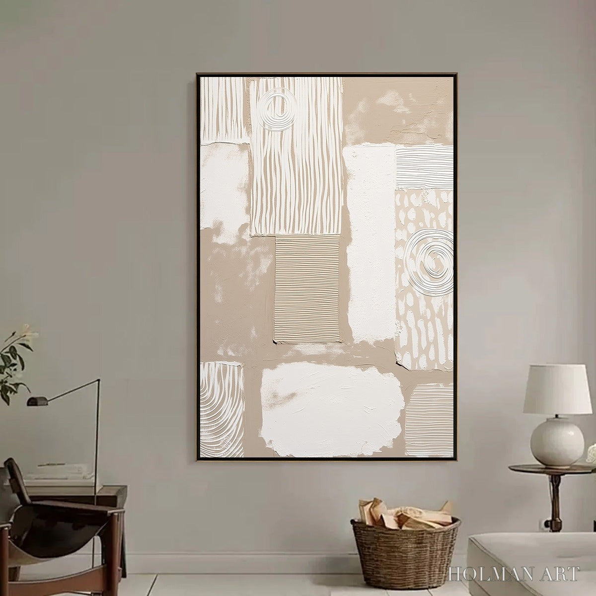 HOLMAN ART Urban Artifacts – Large Textured Minimalist Abstract Painting - image 6