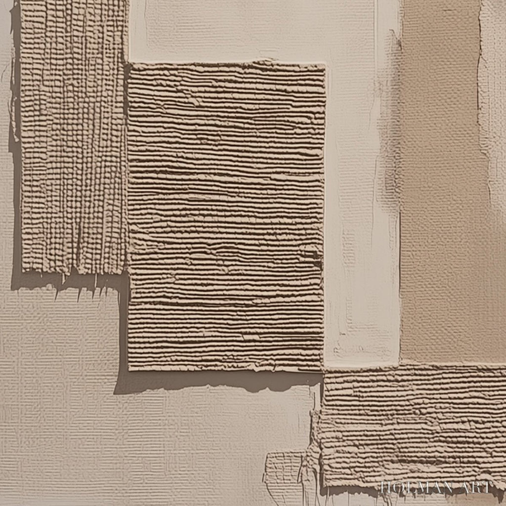 HOLMAN ART Terra Forma – Minimalist Textured Beige and White Abstract Painting - image 5