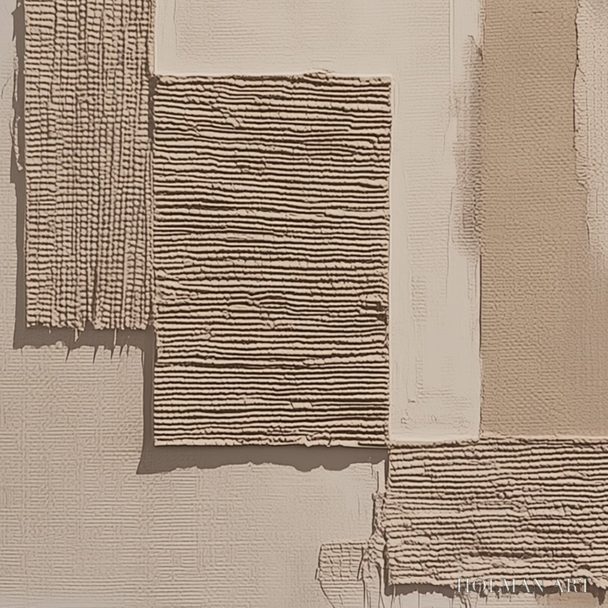 HOLMAN ART Terra Forma – Minimalist Textured Beige and White Abstract Painting - image 5