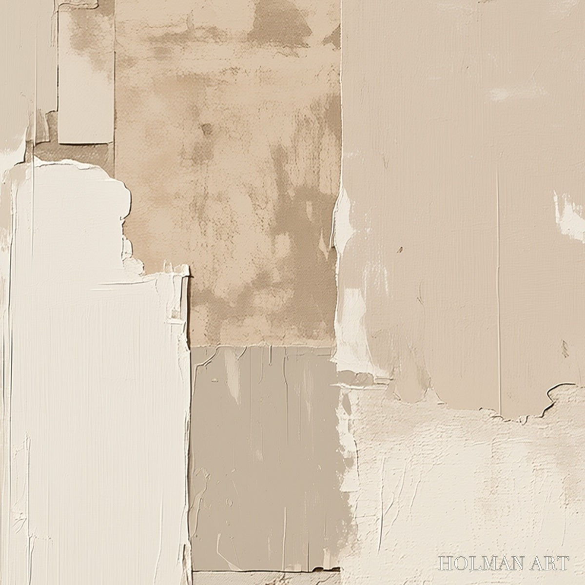 HOLMAN ART Urban Fossil – Large Vertical Textured Minimalist Abstract Painting - image 3