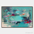HOLMAN ART Waterlily Sonata – Large Horizontal Abstract Landscape Painting - image 1