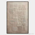 HOLMAN ART Urban Grid – Textured Beige Minimalist Abstract Wabi Sabi - image 1