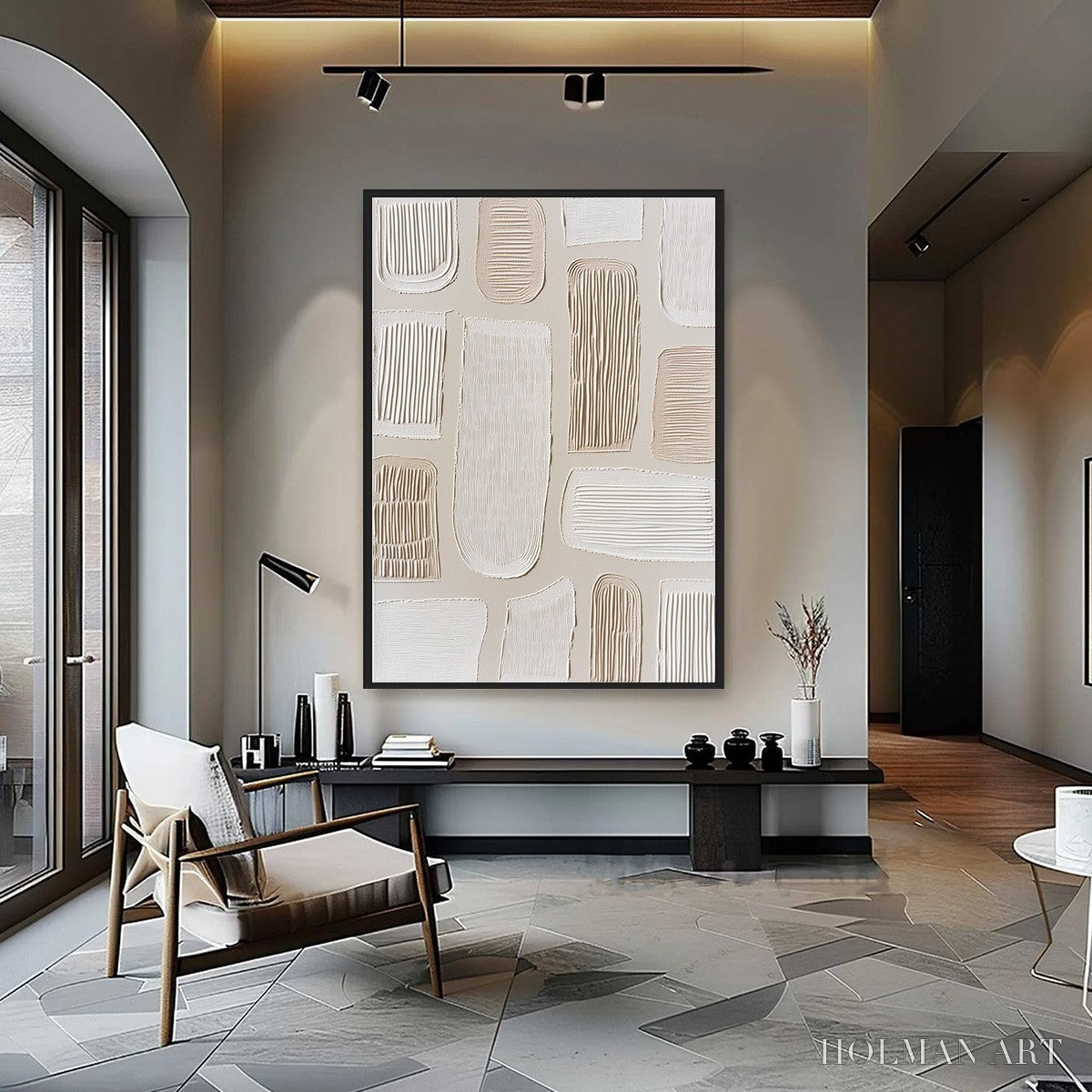 HOLMAN ART Terraforms – Textured Wabi Sabi Abstract Painting in Neutral Tones - image 2