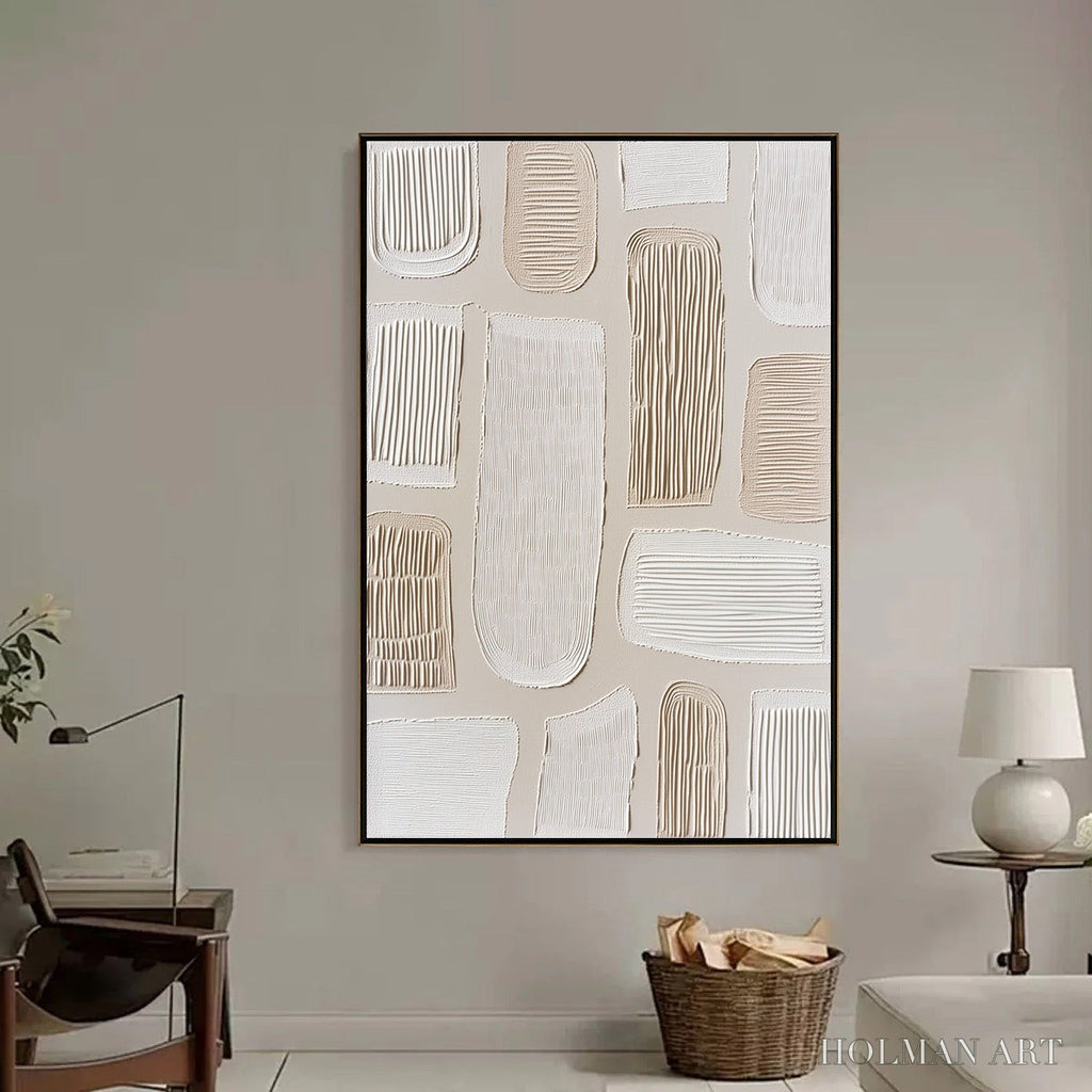 HOLMAN ART Terraforms – Textured Wabi Sabi Abstract Painting in Neutral Tones - image 6