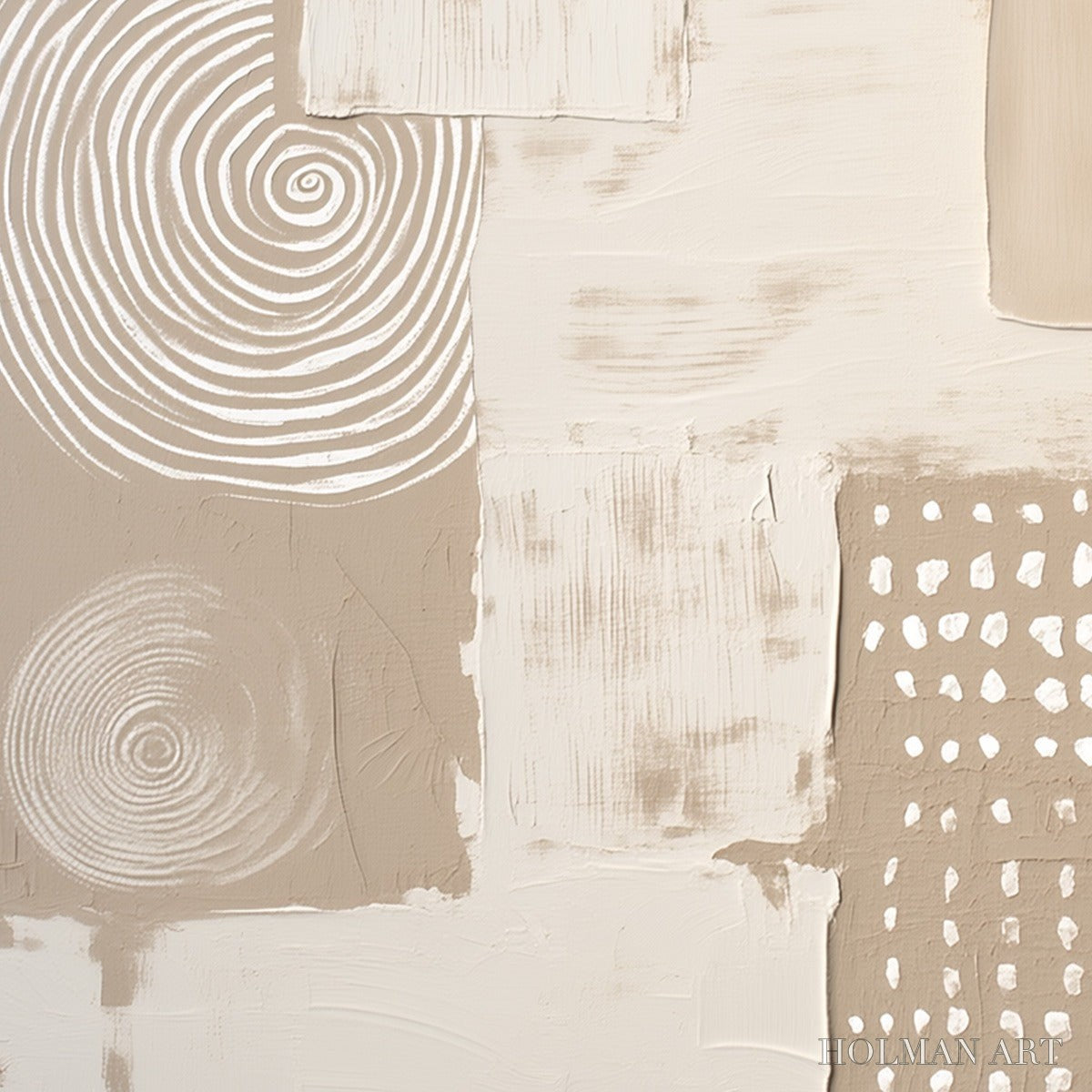HOLMAN ART Zenith – Textured Wabi-Sabi Abstract Painting in Neutral Tones - image 5