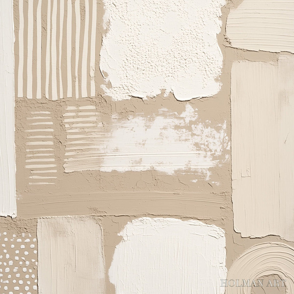 HOLMAN ART Terraforms – Textured Wabi-Sabi Abstract Painting in Neutral Tones - image 3
