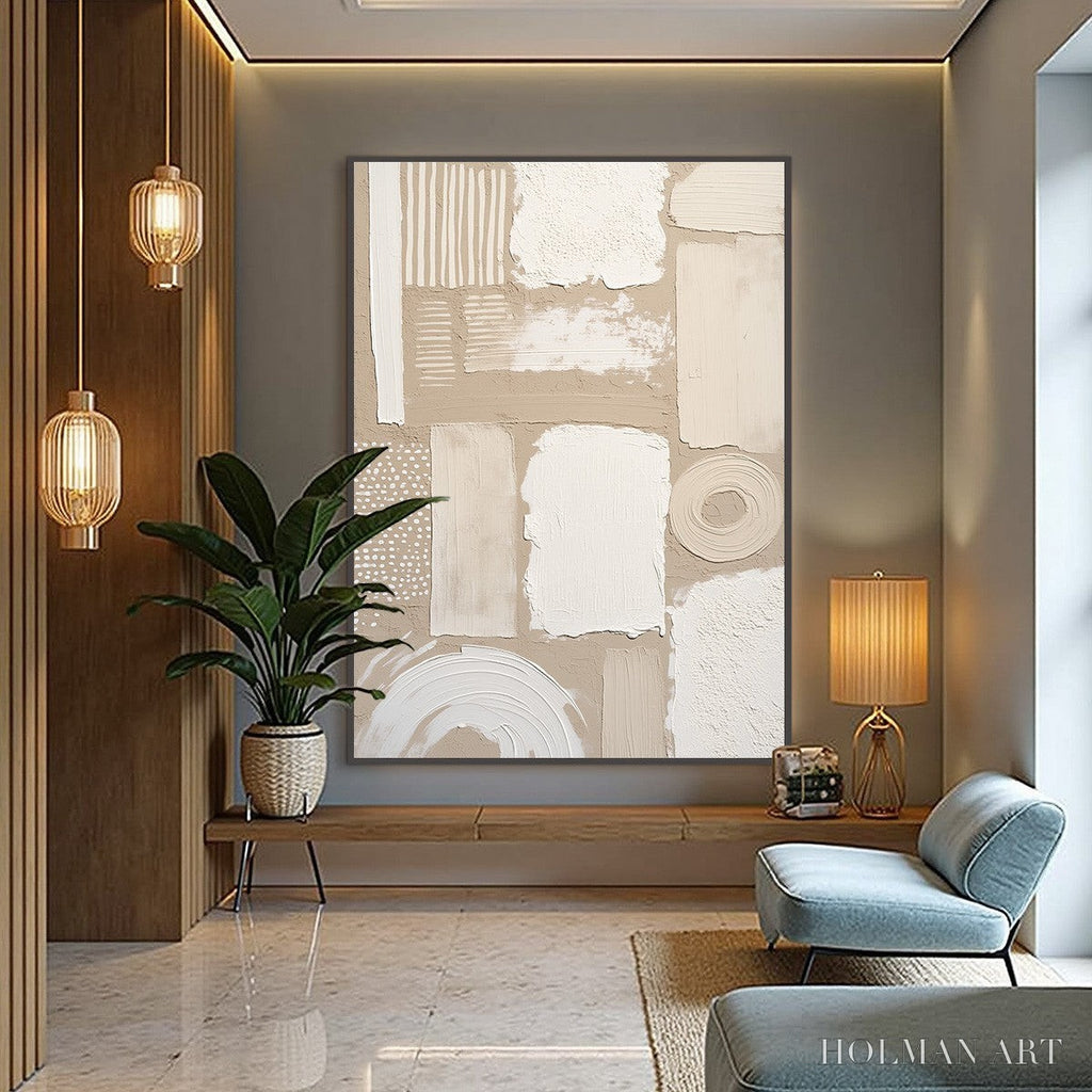 HOLMAN ART Terraforms – Textured Wabi-Sabi Abstract Painting in Neutral Tones - image 4