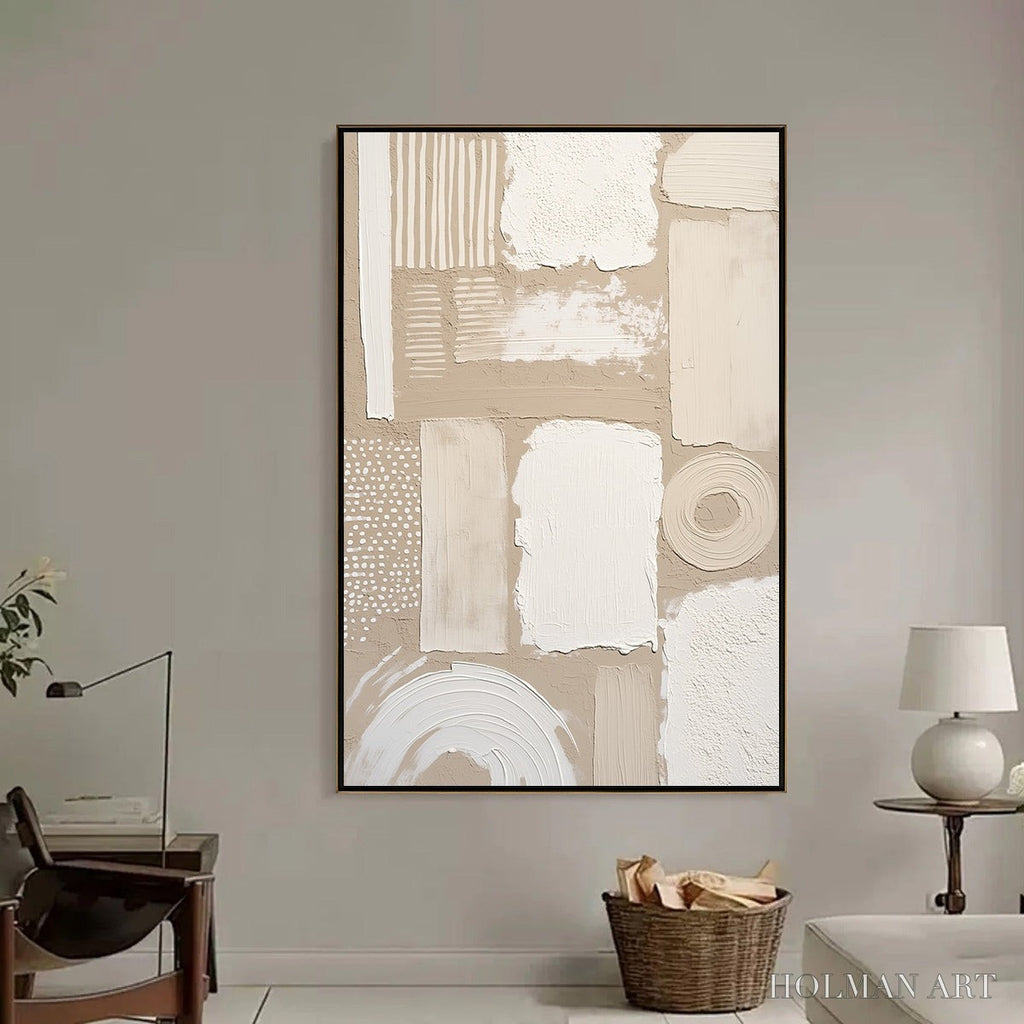 HOLMAN ART Terraforms – Textured Wabi-Sabi Abstract Painting in Neutral Tones - image 6