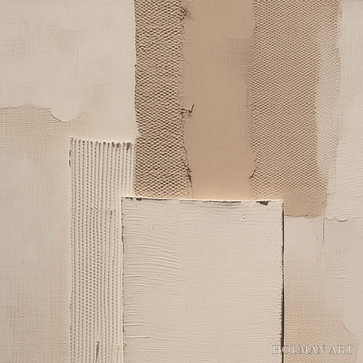 HOLMAN ART Terra Forma – Textured Wabi Sabi Abstract Beige - image 3
