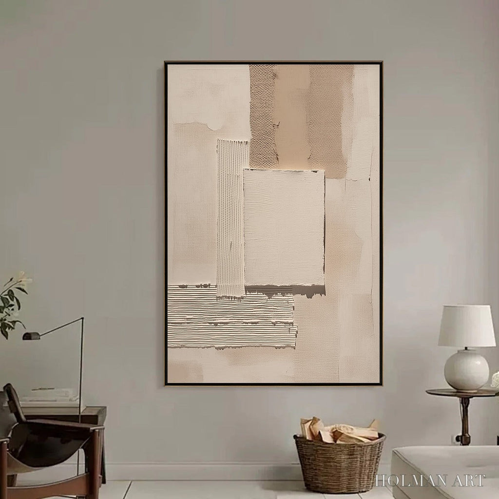 HOLMAN ART Terra Forma – Textured Wabi Sabi Abstract Beige - image 6