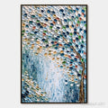 HOLMAN ART Mosaic Rain – Heavily Textured Impasto Tree of Life Painting - image 1