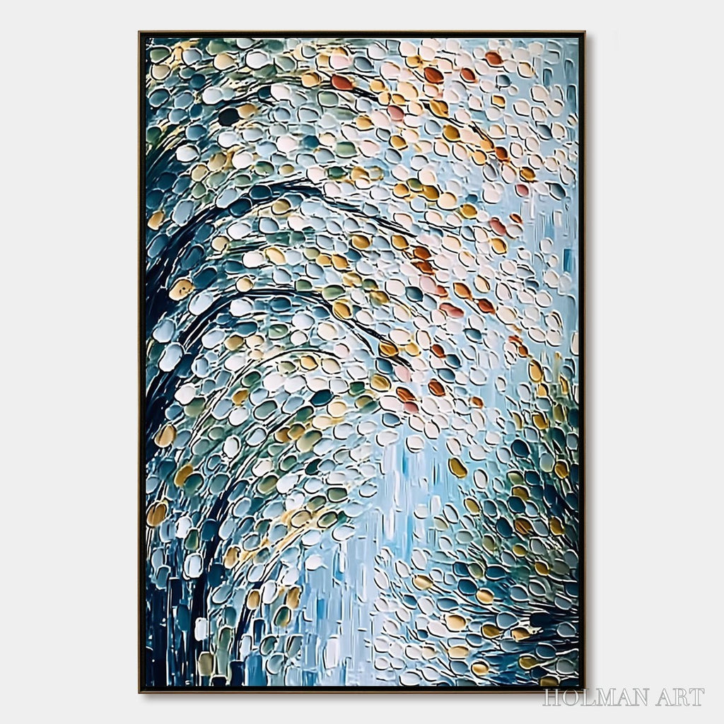 HOLMAN ART Cascading Petals – Heavy Texture Abstract Tree Impasto Painting - image 1