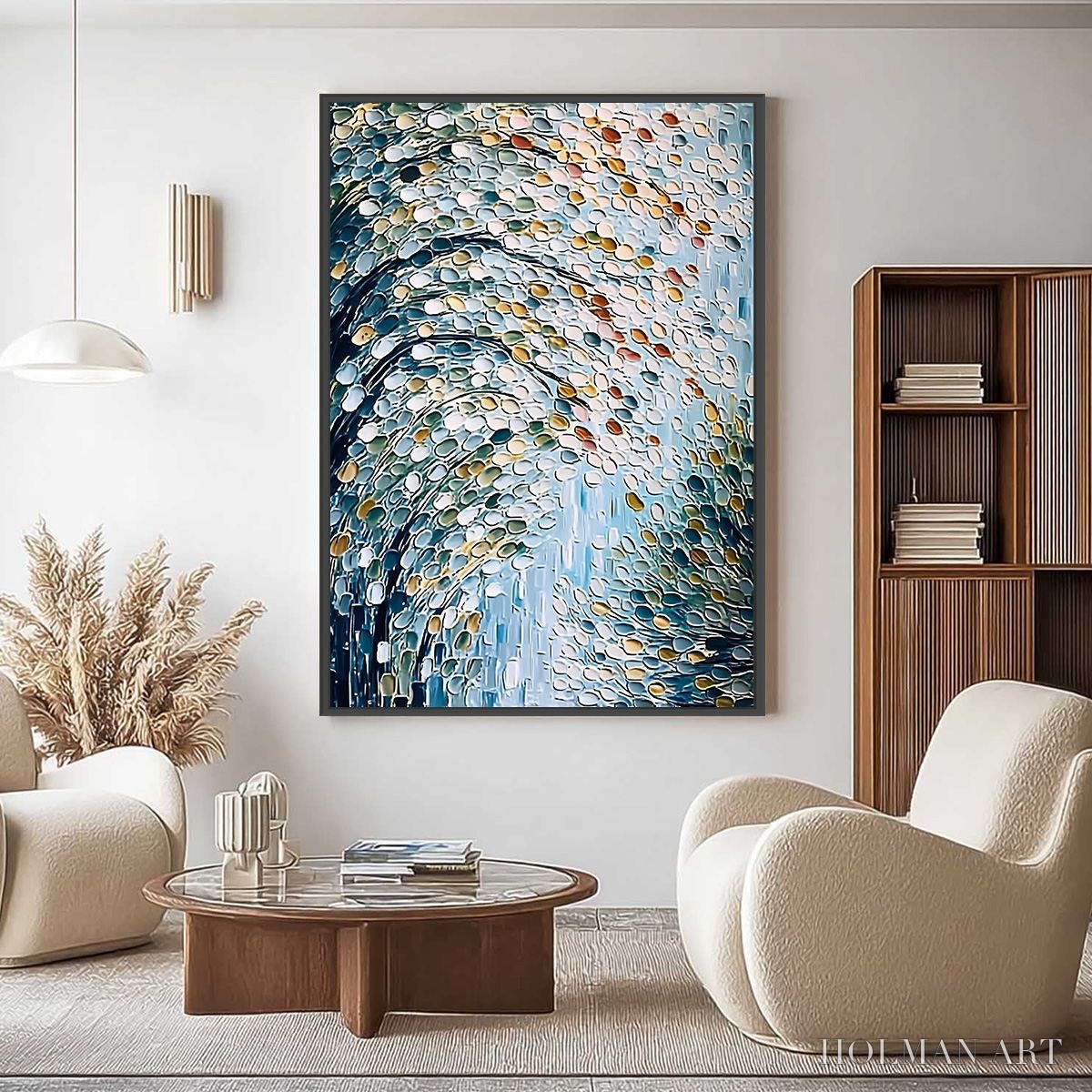 HOLMAN ART Cascading Petals – Heavy Texture Abstract Tree Impasto Painting - image 2