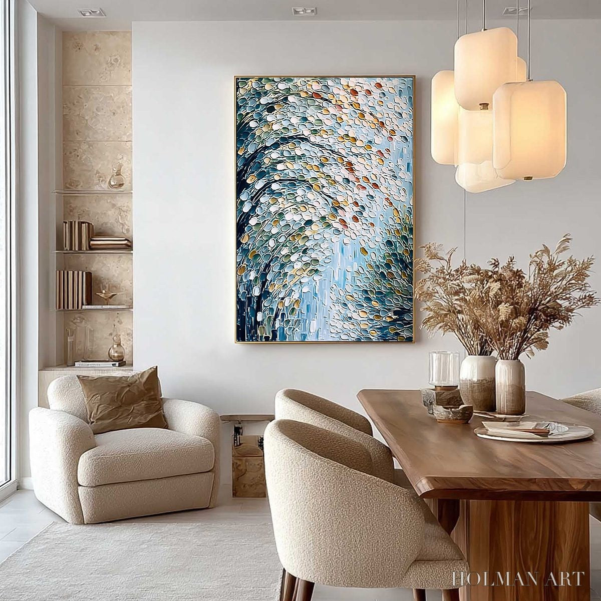 HOLMAN ART Cascading Petals – Heavy Texture Abstract Tree Impasto Painting - image 4