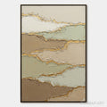 HOLMAN ART Strata – Textured Wabi Sabi Abstract Landscape Painting - image 1