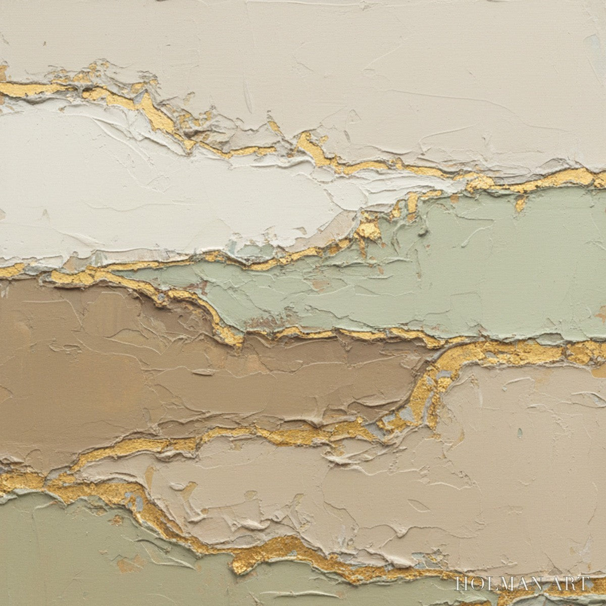 HOLMAN ART Strata – Textured Wabi Sabi Abstract Landscape Painting - image 3