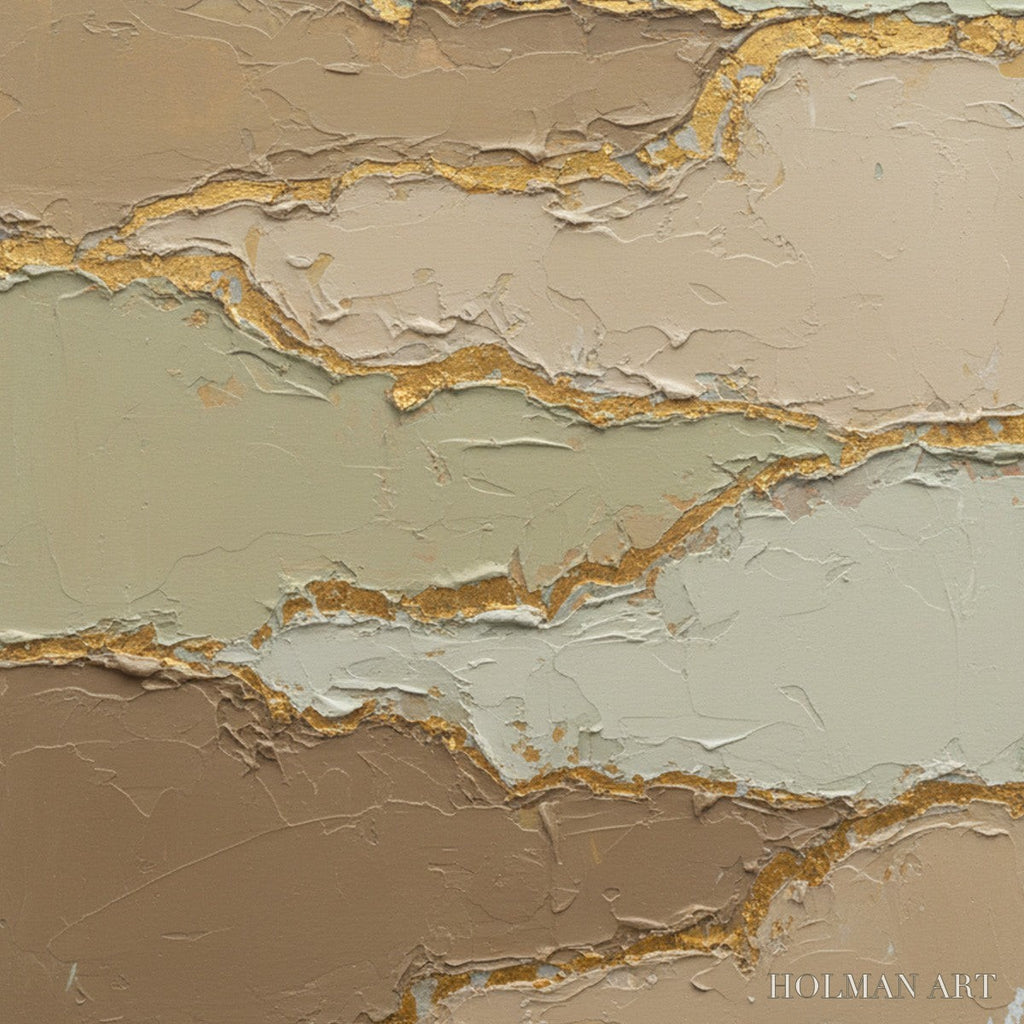 HOLMAN ART Strata – Textured Wabi Sabi Abstract Landscape Painting - image 5