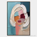 HOLMAN ART the Gaze – Textured Abstract Portrait Palette Knife Painting - image 1