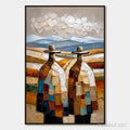HOLMAN ART the Journeymen – Textured Impasto Painting of Two Figures in a Landscape - image 1