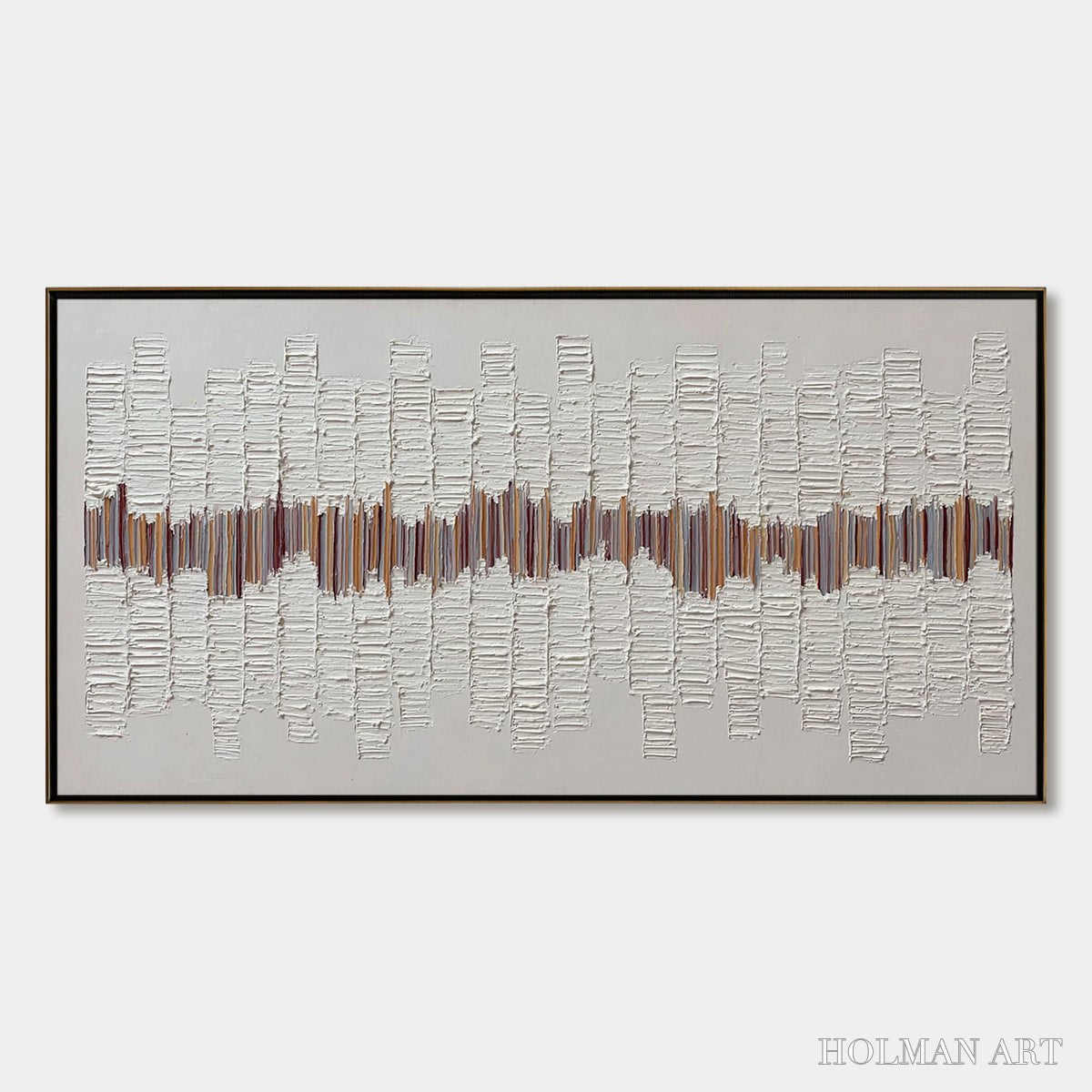 HOLMAN ART Echoes in Silence – Large Textured Minimalist Abstract - image 1