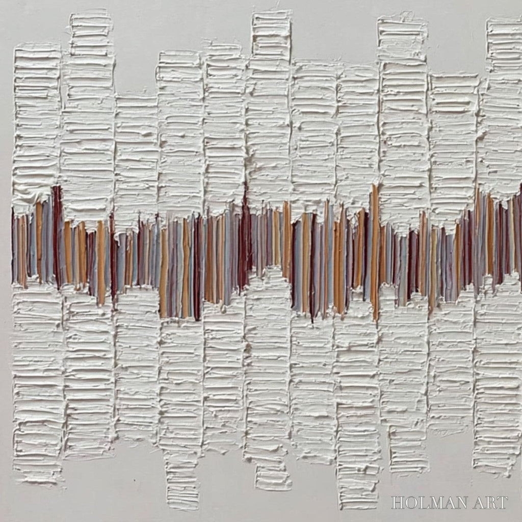HOLMAN ART Echoes in Silence – Large Textured Minimalist Abstract - image 3