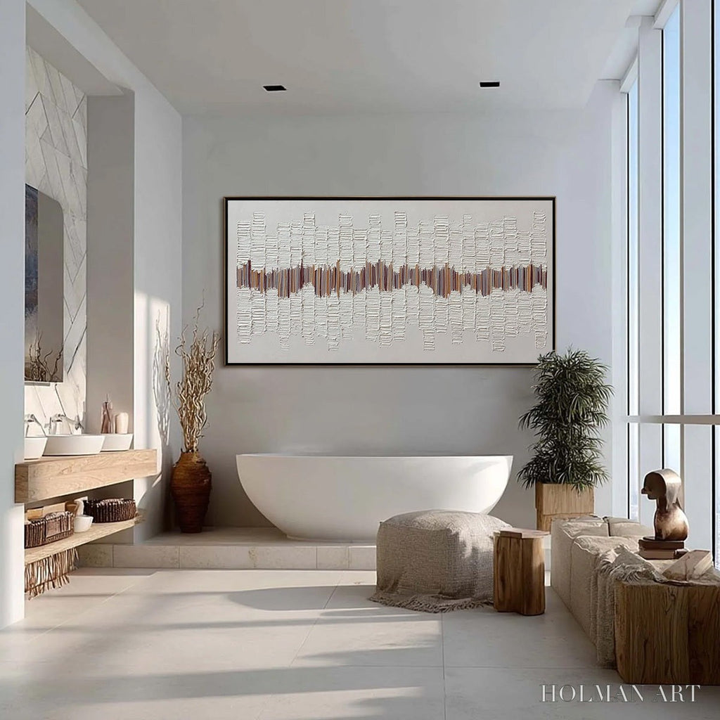 HOLMAN ART Echoes in Silence – Large Textured Minimalist Abstract - image 6
