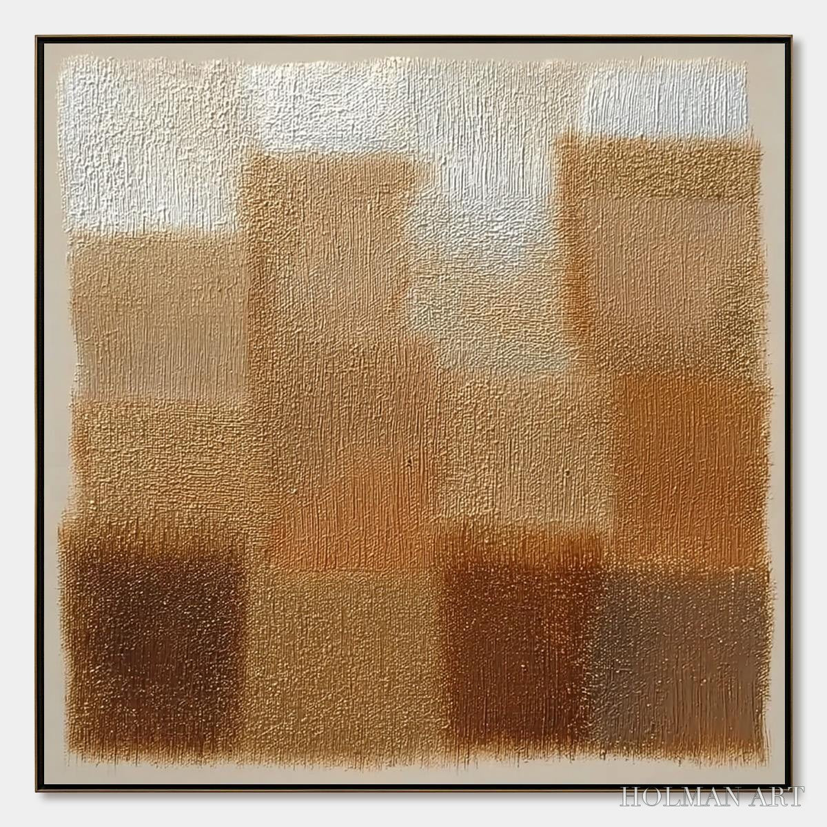 HOLMAN ART Terra Firma – Textured Minimalist Abstract Painting in Earth Tones - image 1