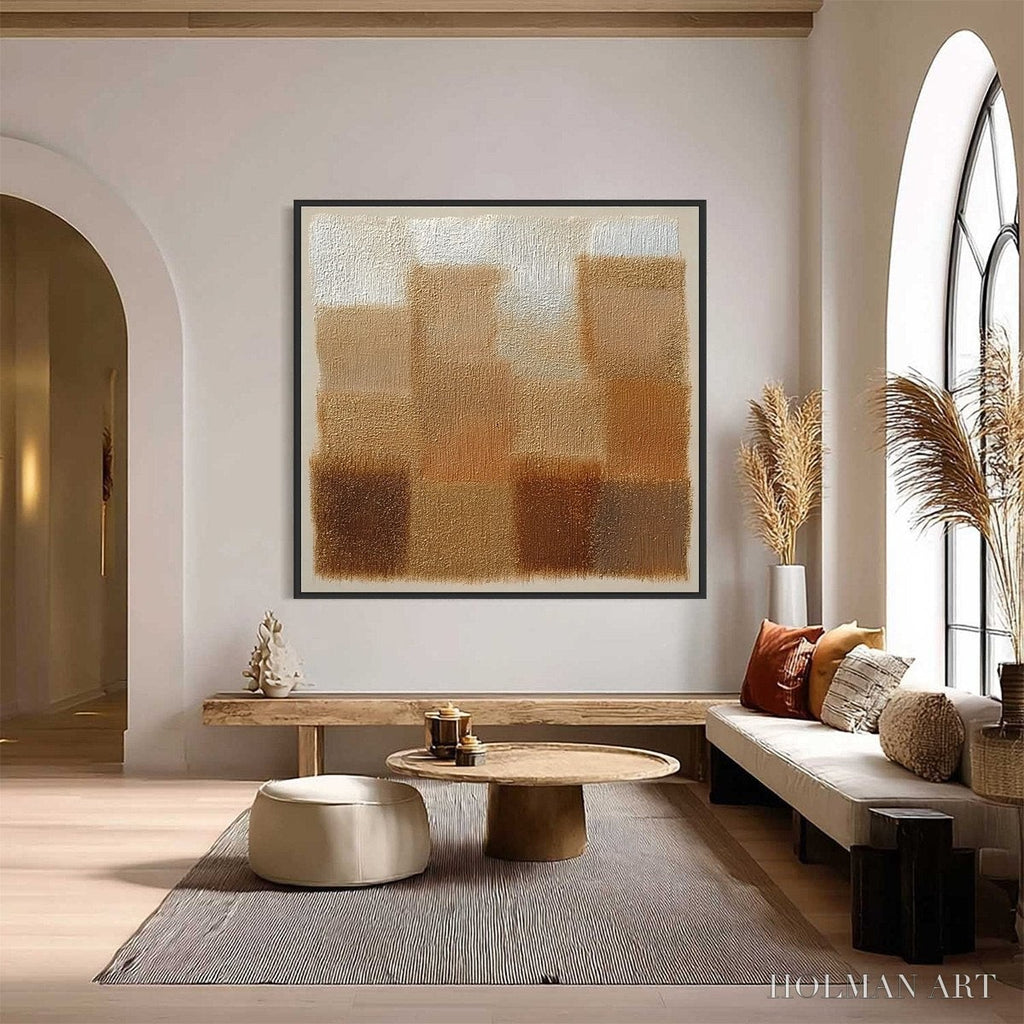 HOLMAN ART Terra Firma – Textured Minimalist Abstract Painting in Earth Tones - image 2