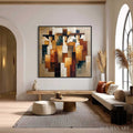 HOLMAN ART the Triad – Heavily Textured Abstract Figurative Impasto Painting - image 2
