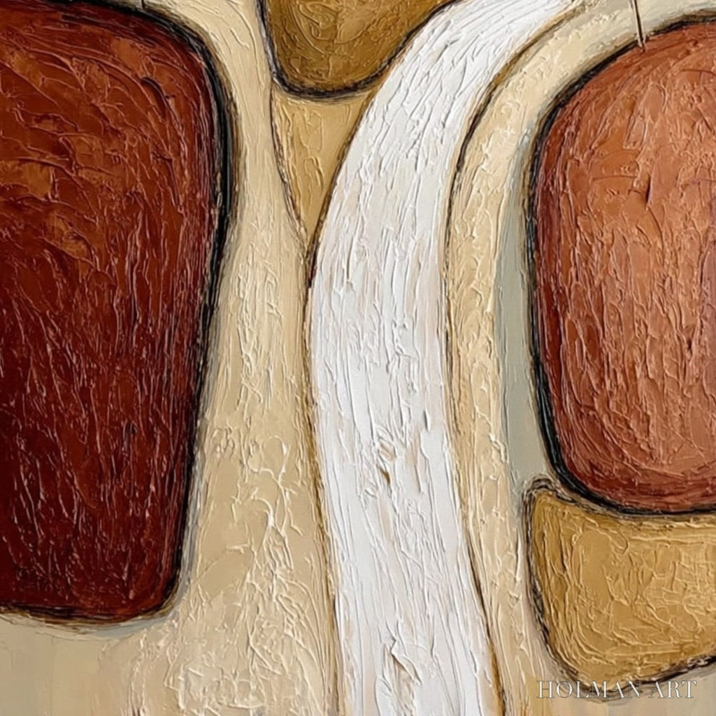 HOLMAN ART the Passage – Textured Wabi Sabi Abstract Earth Tone Painting - image 5