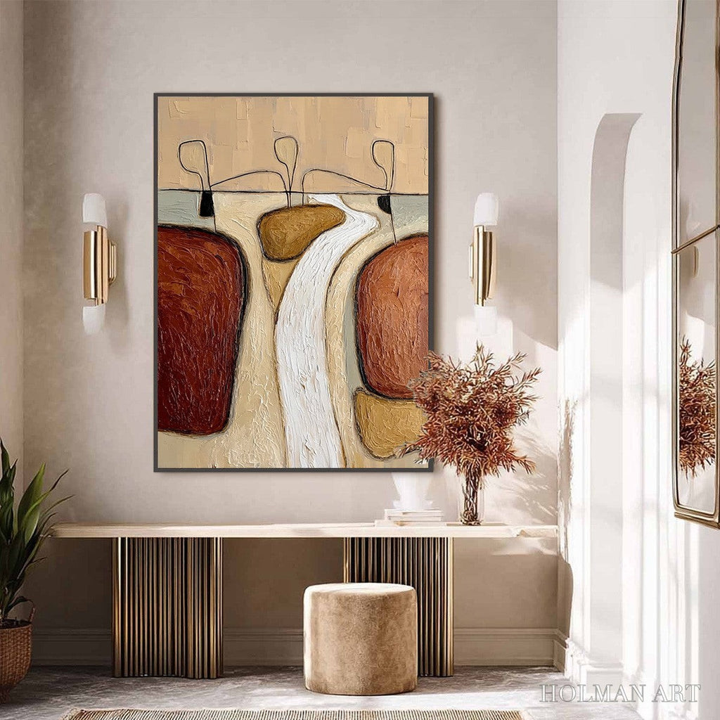 HOLMAN ART the Passage – Textured Wabi Sabi Abstract Earth Tone Painting - image 6