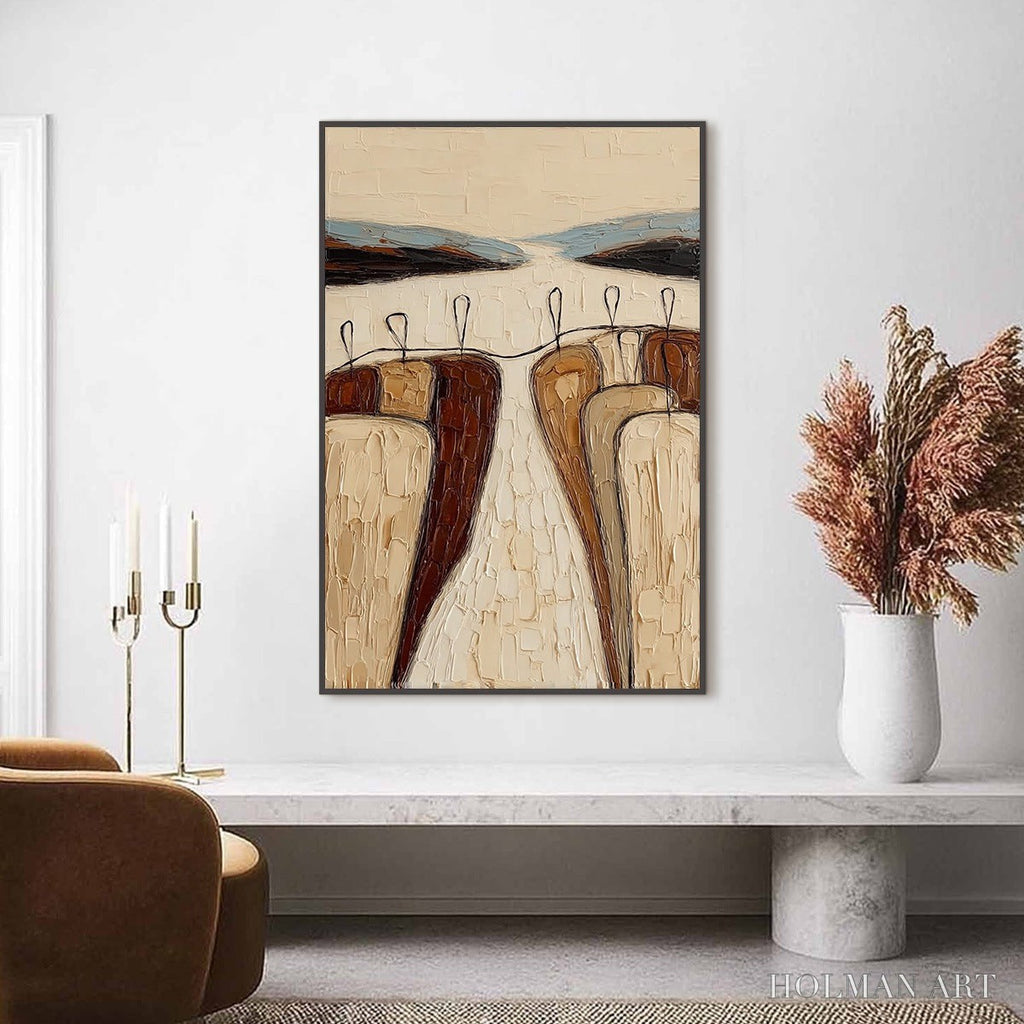 HOLMAN ART the Gathering – Textured Wabi Sabi Abstract Landscape Painting - image 2