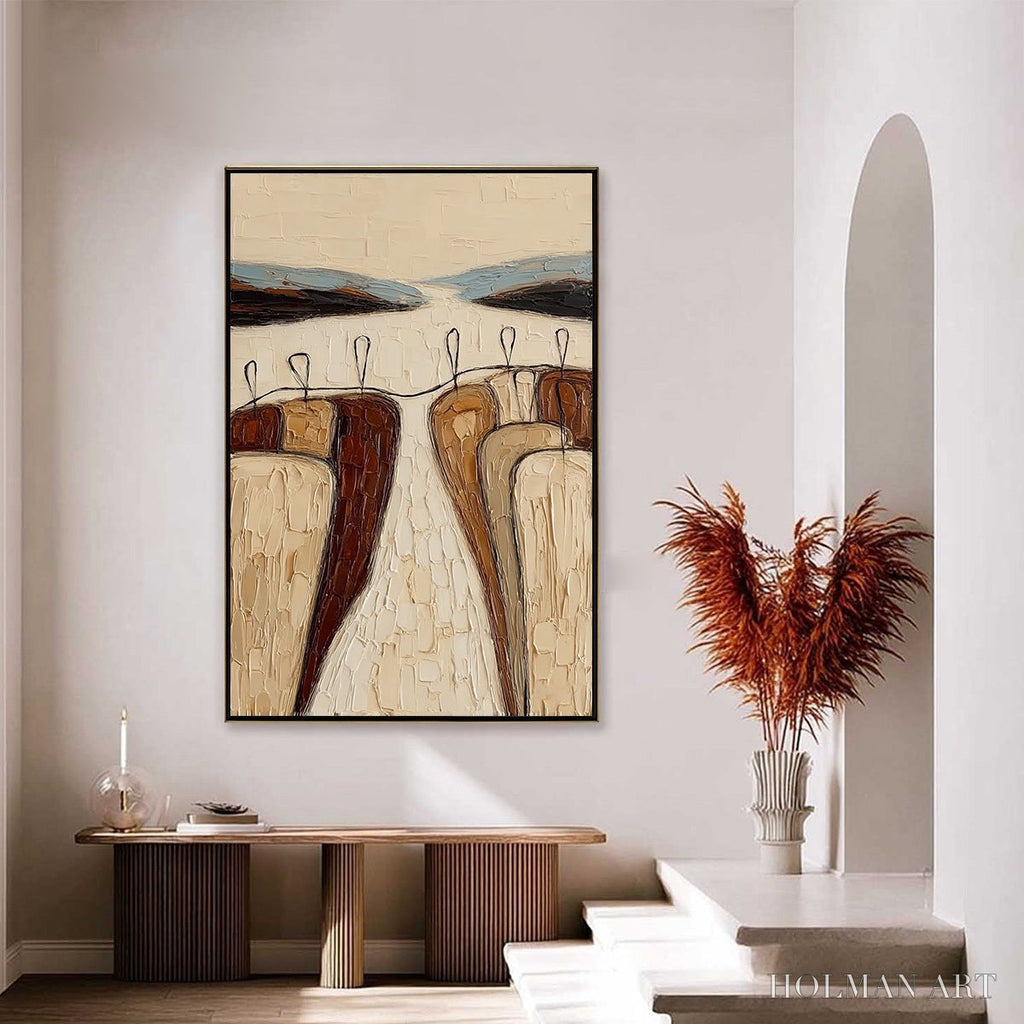 HOLMAN ART the Gathering – Textured Wabi Sabi Abstract Landscape Painting - image 4