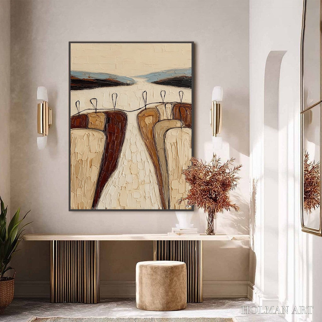 HOLMAN ART the Gathering – Textured Wabi Sabi Abstract Landscape Painting - image 6