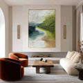 HOLMAN ART Verdant Path – Textured Wabi Sabi Abstract Landscape Painting - image 2