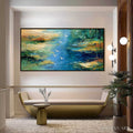 HOLMAN ART Azure Journey – Textured Abstract River Landscape Painting - image 2