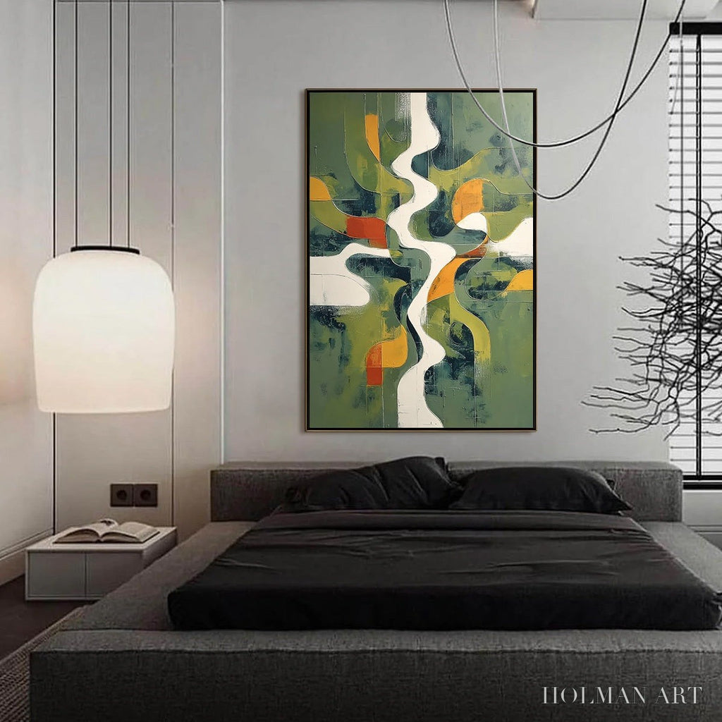 HOLMAN ART Veridian Flow – Textured Modern Abstract Landscape Painting - image 4