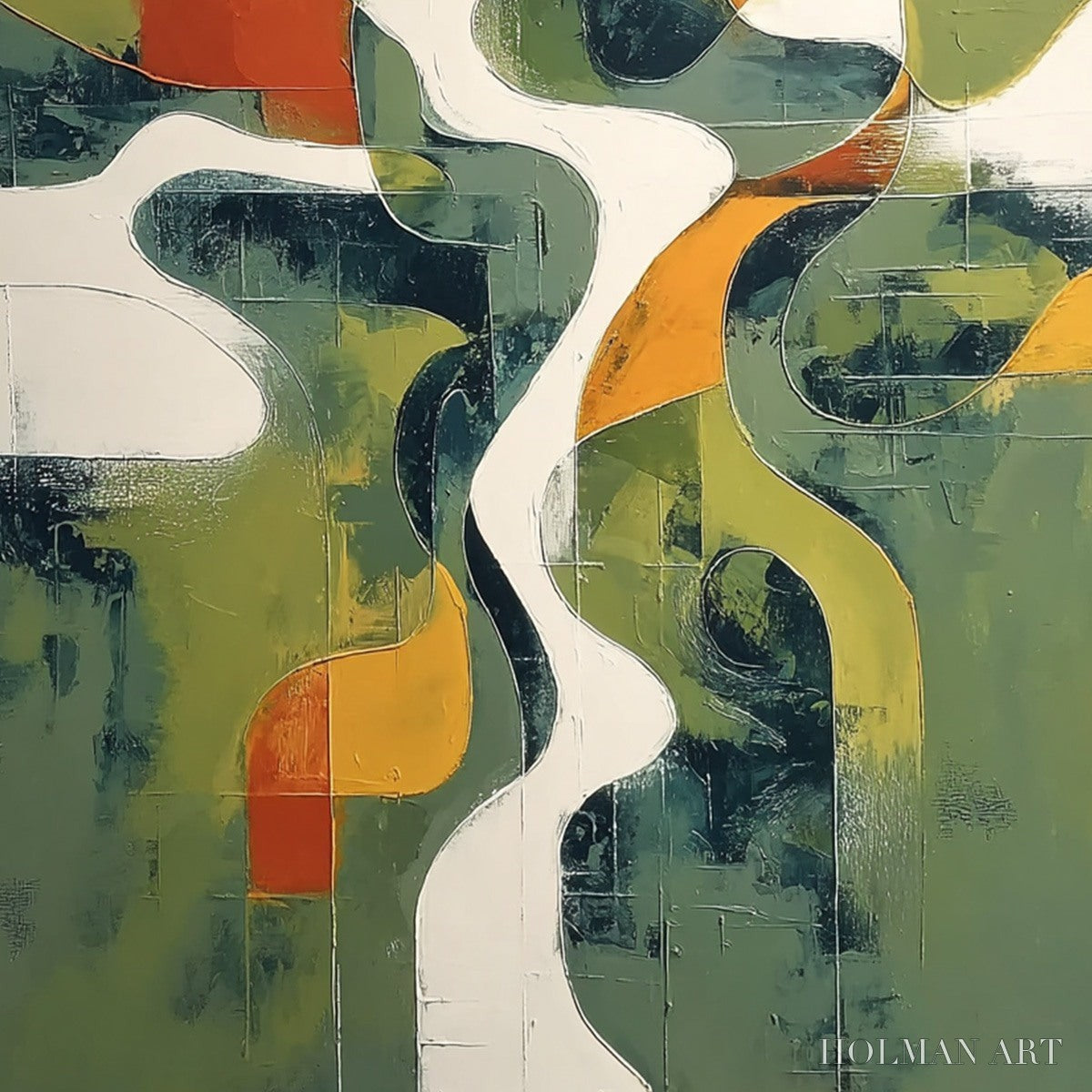 HOLMAN ART Veridian Flow – Textured Modern Abstract Landscape Painting - image 5