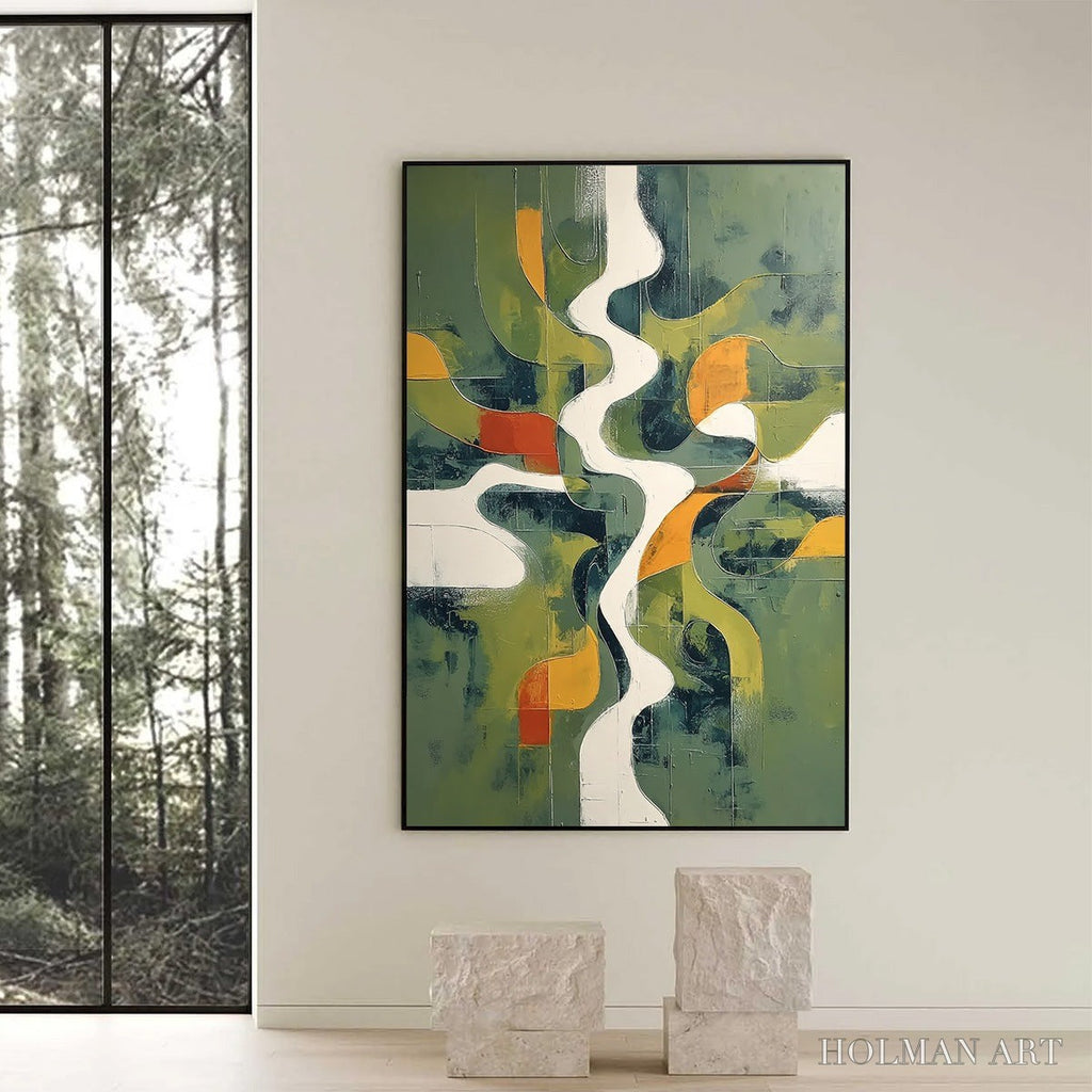 HOLMAN ART Veridian Flow – Textured Modern Abstract Landscape Painting - image 6