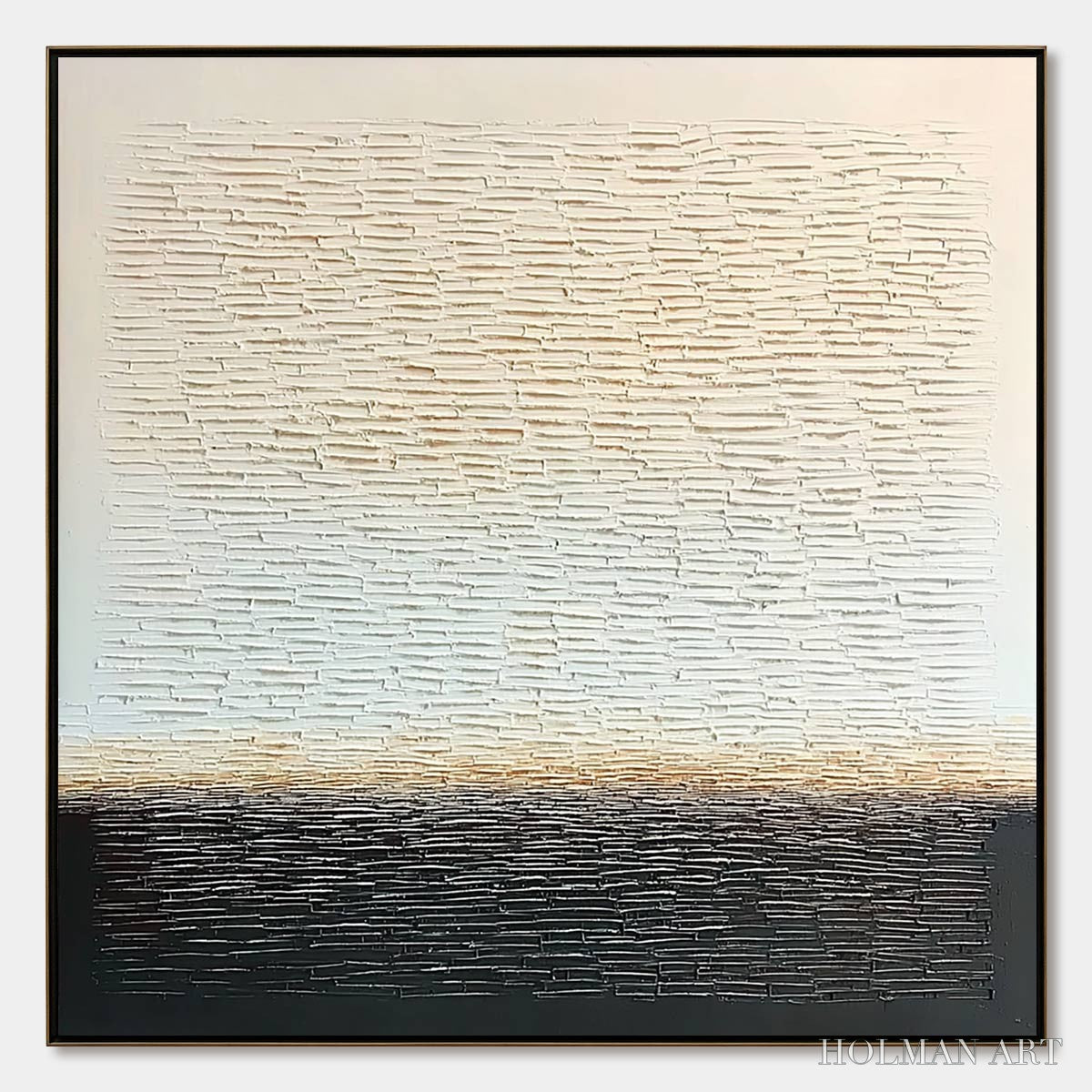 HOLMAN ART Echoes of Stillness – Large Square Textured Minimalist Abstract Painting - image 1