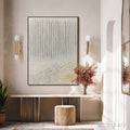 HOLMAN ART Convergence – Textured Minimalist Wabi Sabi Abstract Painting in White - image 2