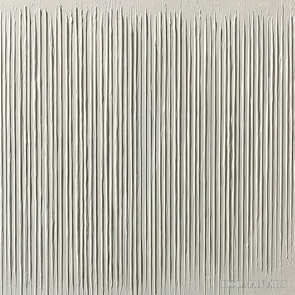HOLMAN ART Convergence – Textured Minimalist Wabi Sabi Abstract Painting in White - image 3