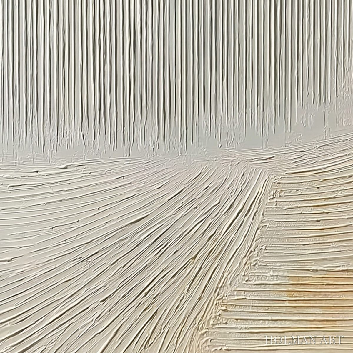 HOLMAN ART Convergence – Textured Minimalist Wabi Sabi Abstract Painting in White - image 5