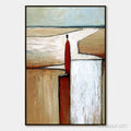 HOLMAN ART the Voyager – Textured Minimalist Painting of a Solitary Figure - image 1
